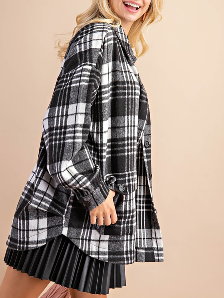 Fireside Talks Oversized Plaid Shacket