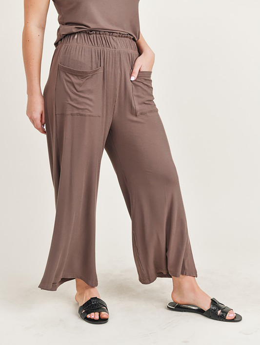 Simple Times Ribbed Wide Leg Pant