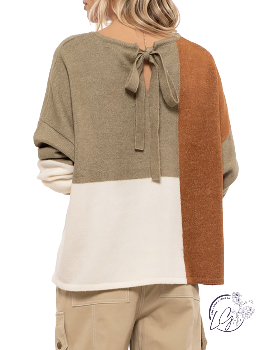 Right Formation Knit Color Block Sweater