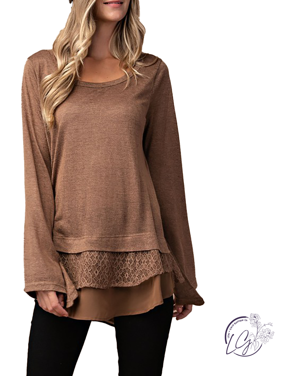 Flawless Feeling Lace Detail Long Sleeve