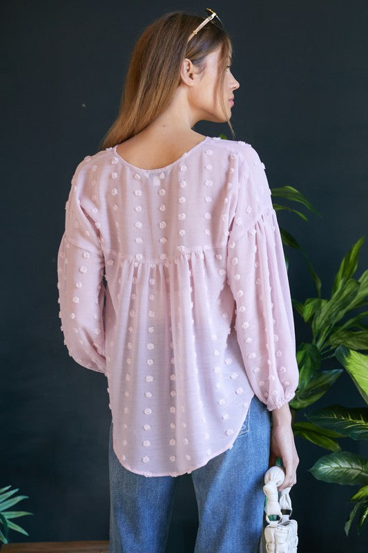 Until We Meet Again Blouse in Mauve