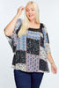 Curvy Our Last Chance Top in Blue