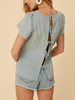 Tied With Love V-Neck Top in Light Blue