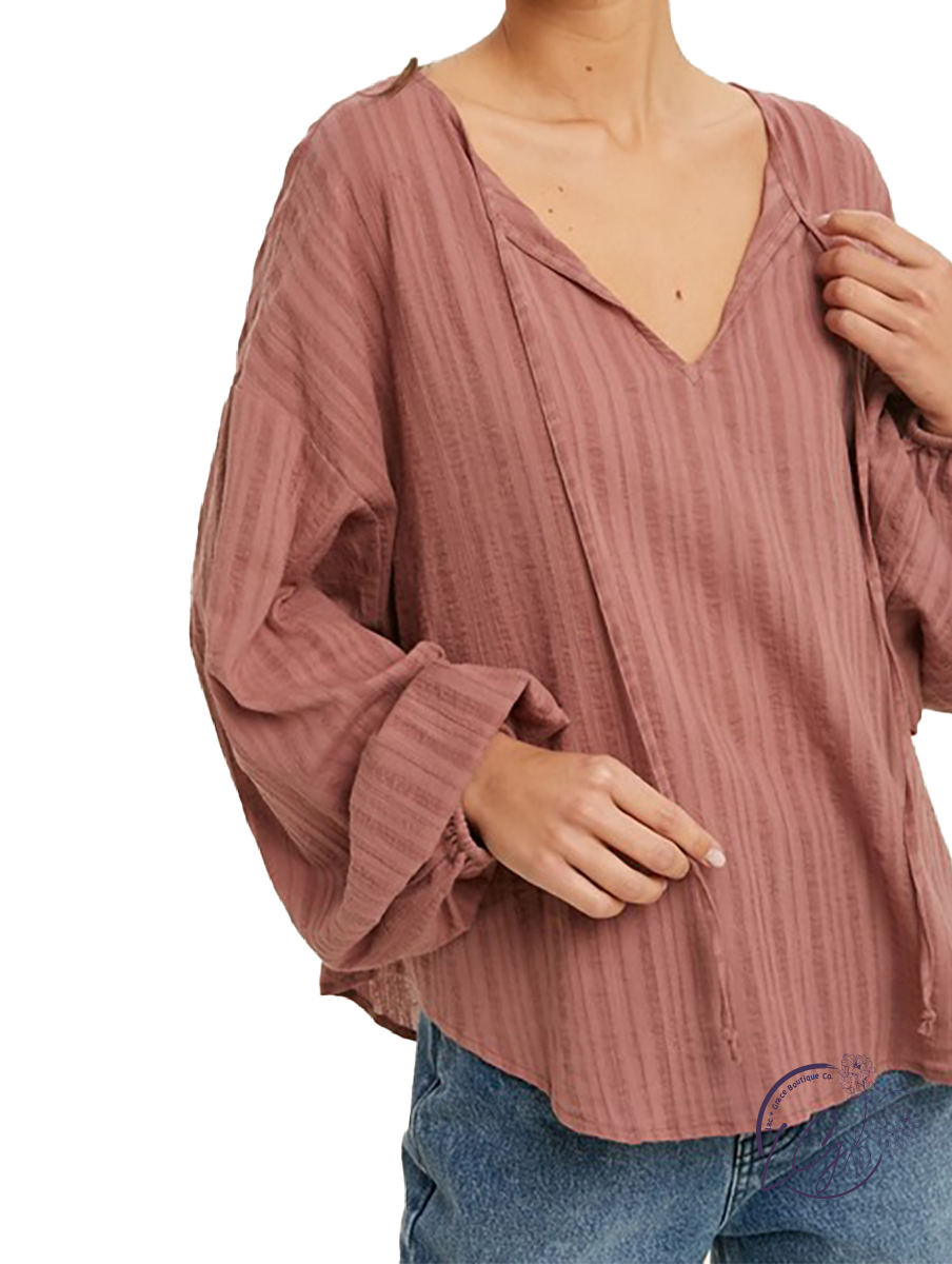 Light It Up Textured Blouse