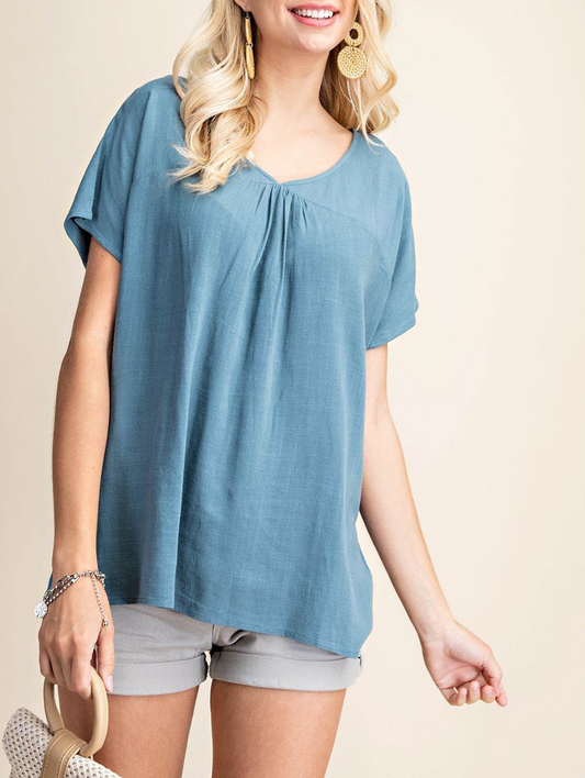 Here for You Linen Top