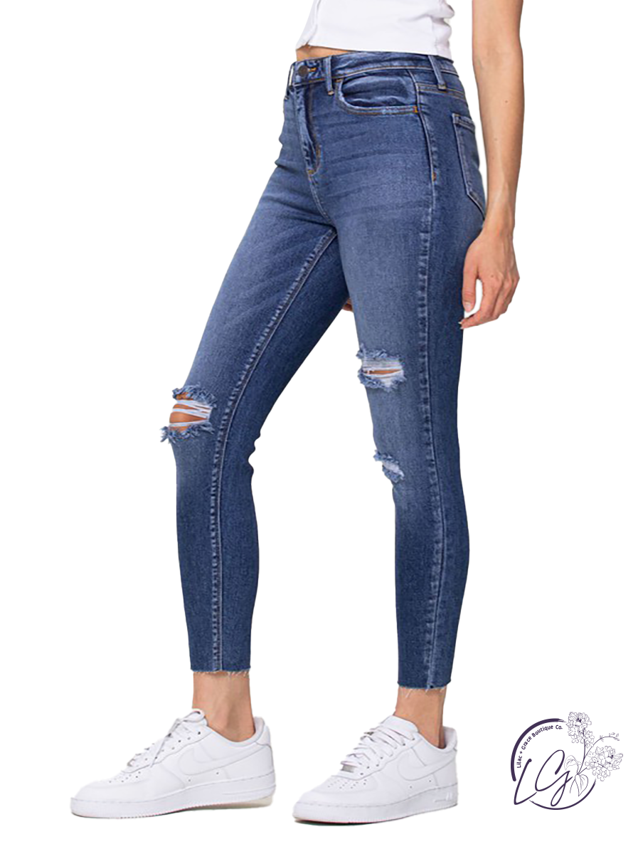 Steph High-Rise Distressed Skinny by Cello Jeans