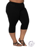 Curvy Leila Mid-Rise Black Capri by Judy Blue