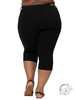 Curvy Leila Mid-Rise Black Capri by Judy Blue