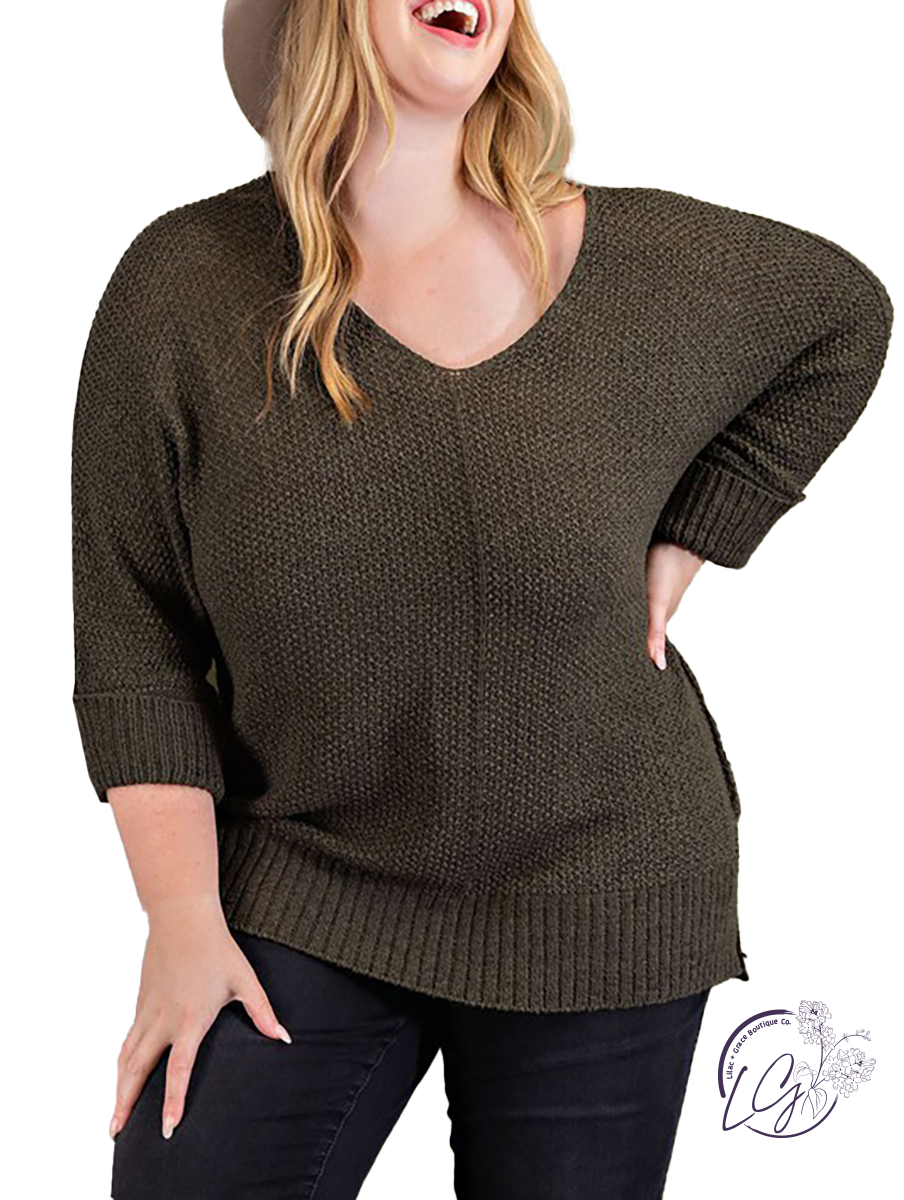 Curvy More to Say Knit Sweater