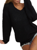 Feeling Good Deep V-Neck Sweater