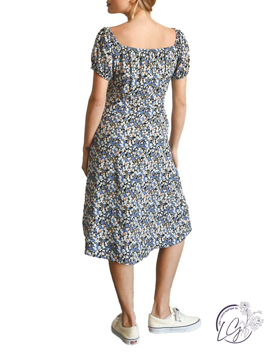 Maybe Someday Floral Midi Dress