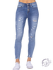 Mona High-Rise Distressed Button Fly Skinny by Judy Blue