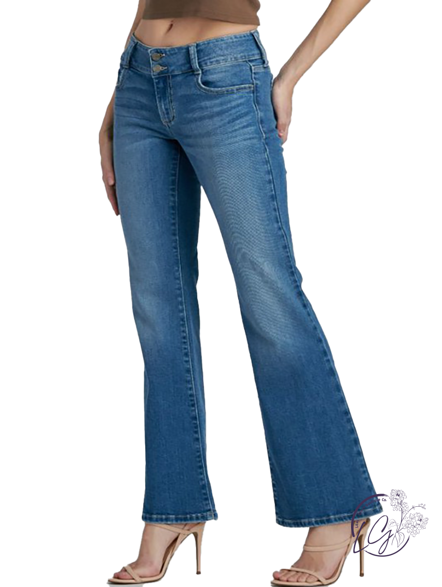 Monica Mid-Rise 2 Button Flare by Cello Jeans