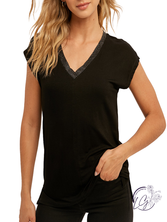 Sweetness Overload Relaxed Basic V-Neck