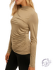 Keep On Goin' Mock Neck Ruched Long Sleeve