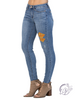 Sasha Mid-Rise 70's Patch Skinny by Judy Blue