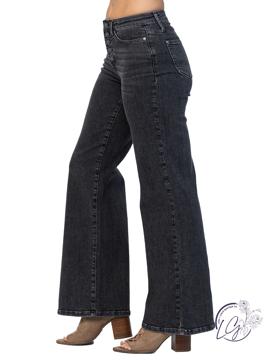 Nellie High-Rise Button Fly Trouser by Judy Blue