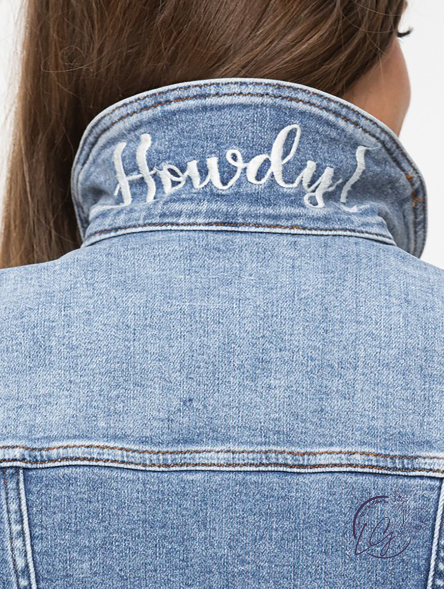 Aubree Denim Jacket w/ Howdy Embroidery by Judy Blue