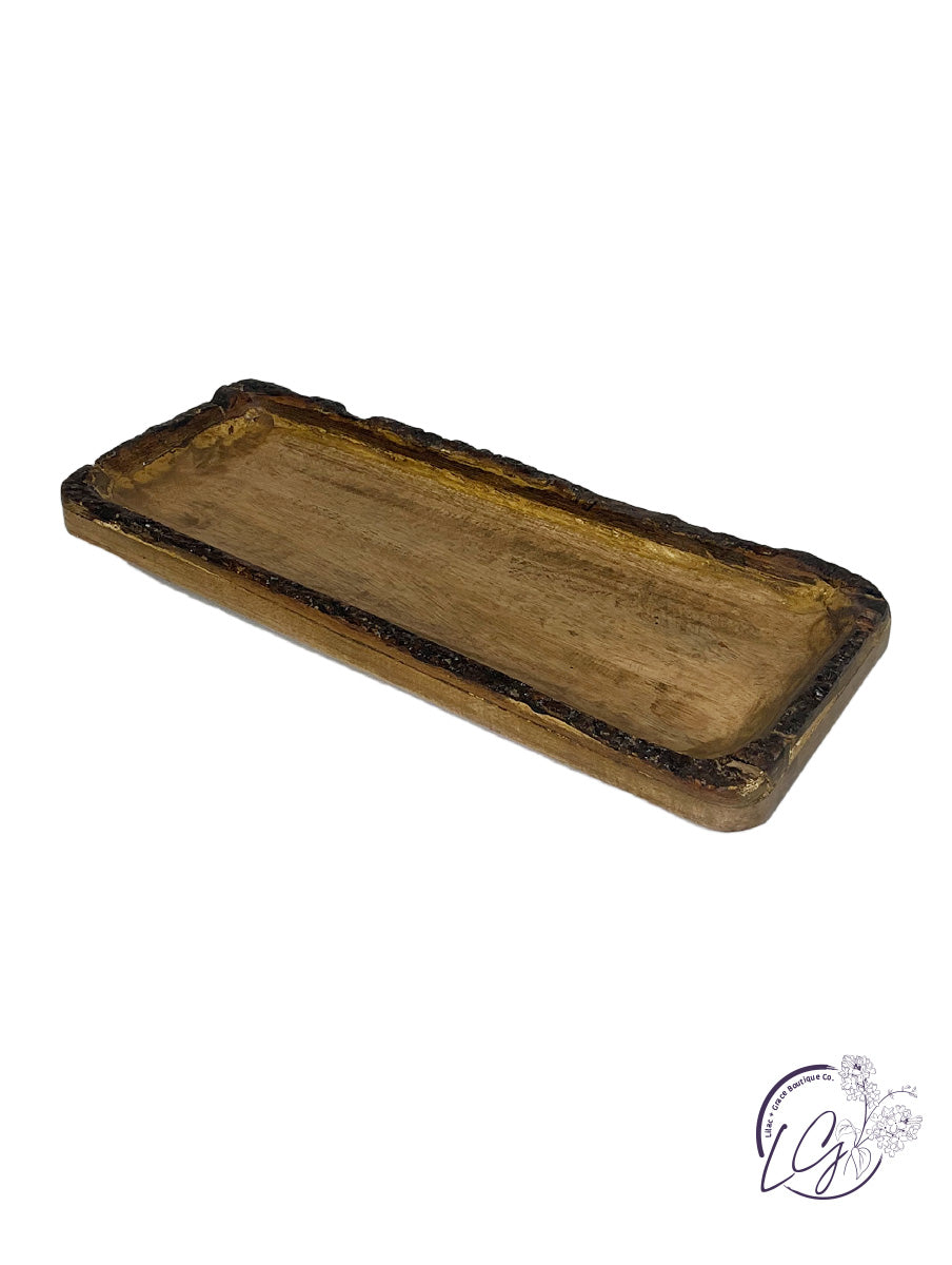 Wood Bark Tray