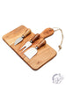 Acacia Wood Cheese Board w/ Knife Set