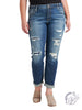 Curvy Boyfriend Mid-Rise Slim Leg by Silver Jeans