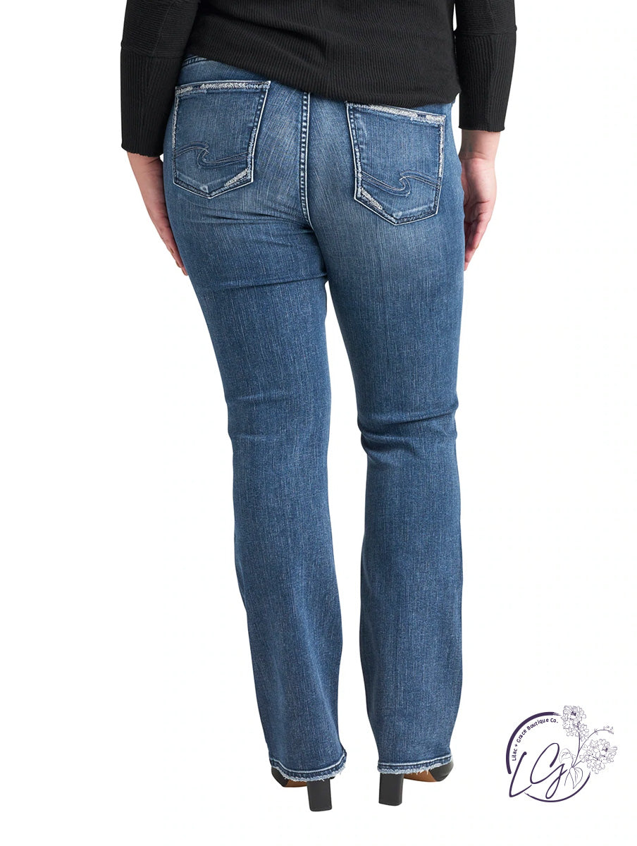 Curvy Elyse Mid-Rise Slim Bootcut by Silver Jeans