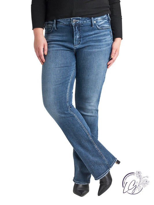 Curvy Elyse Mid-Rise Slim Bootcut by Silver Jeans