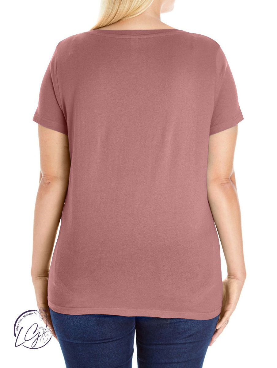 Signature Curvy Basic V-Neck Tee