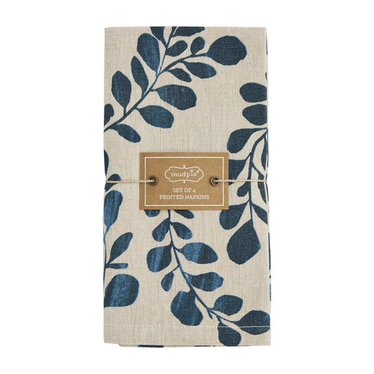 BLUE LEAF CHAMBRAY NAPKIN Set