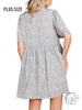 Curvy Petal Perfection Smocked Flare Sleeve Dress