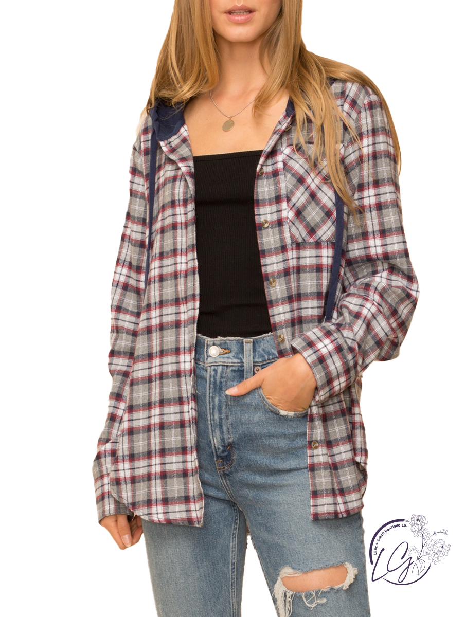 Middle Of Nowhere Hooded Flannel