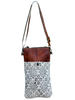 Black and White Canvas Pattern Shoulder Bag