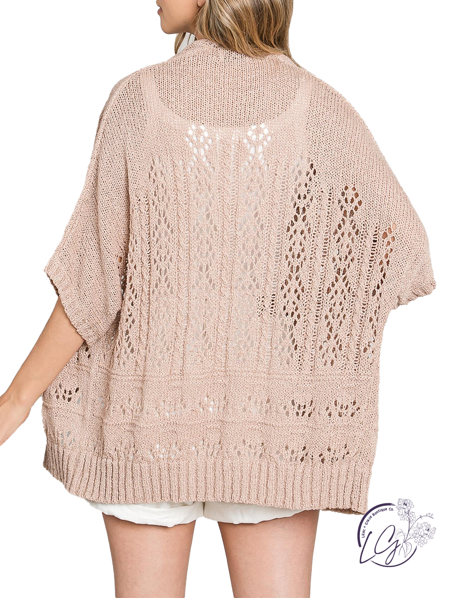 I Need Love Crochet Knit Cardigan