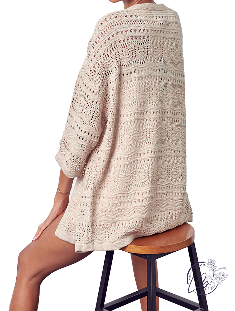 Loving You Again Crochet Short Cardigan