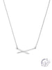 Delicate Pave Criss Cross Necklace