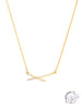 Delicate Pave Criss Cross Necklace