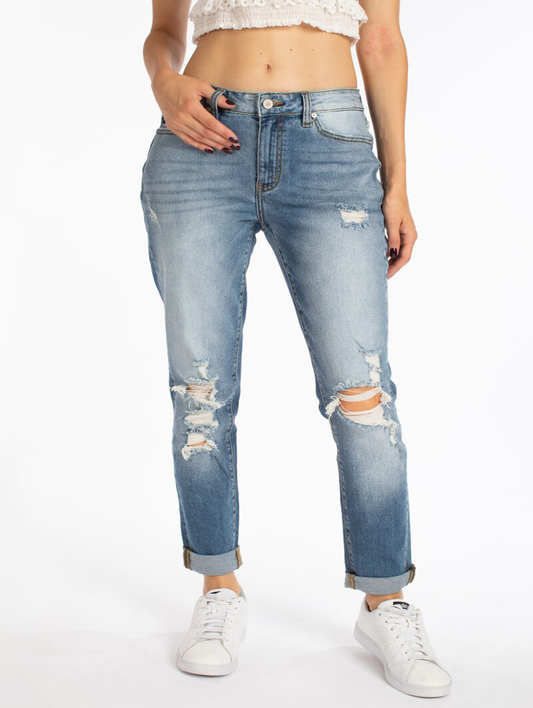 Kaylee High-Rise Distressed Skinny by KanCan