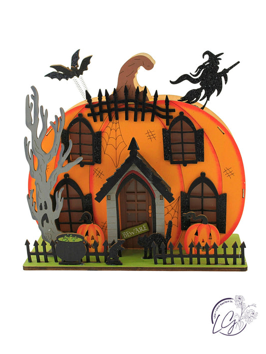 light up Pumpkin House