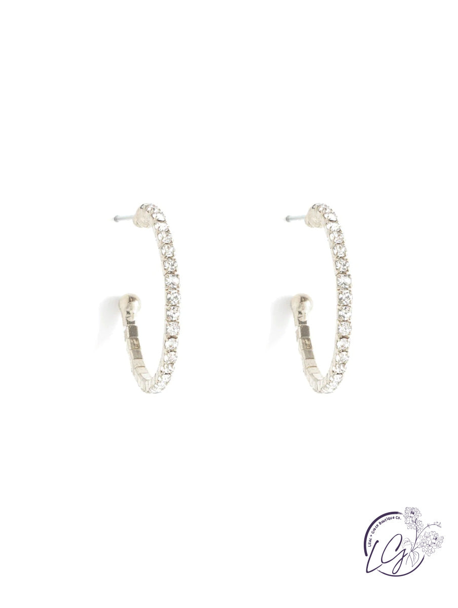 Small Pave Flexible Hoops