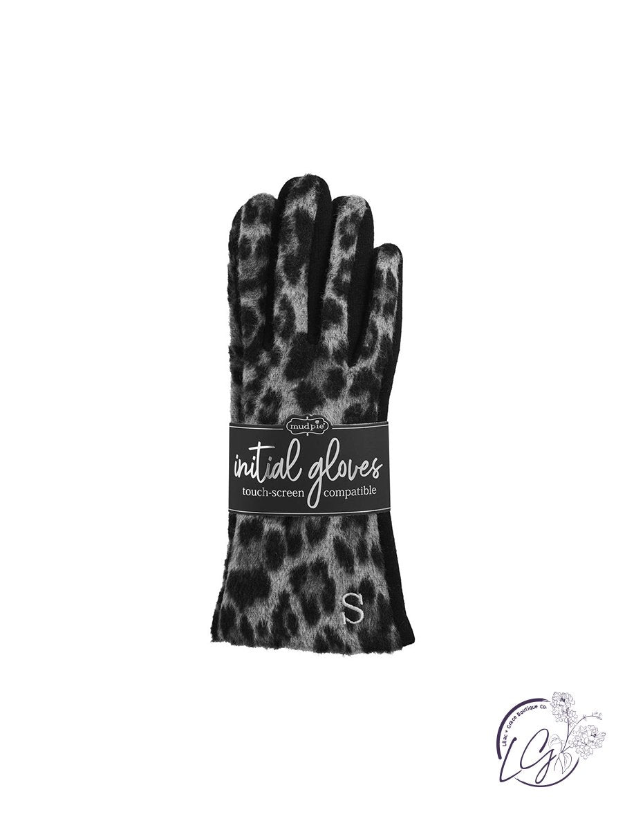 Initial Leopard Gloves