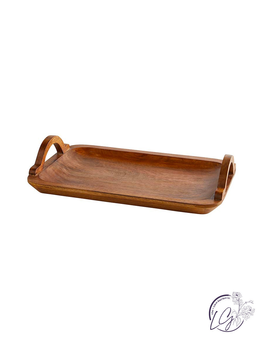 Wooden Tray with Handles