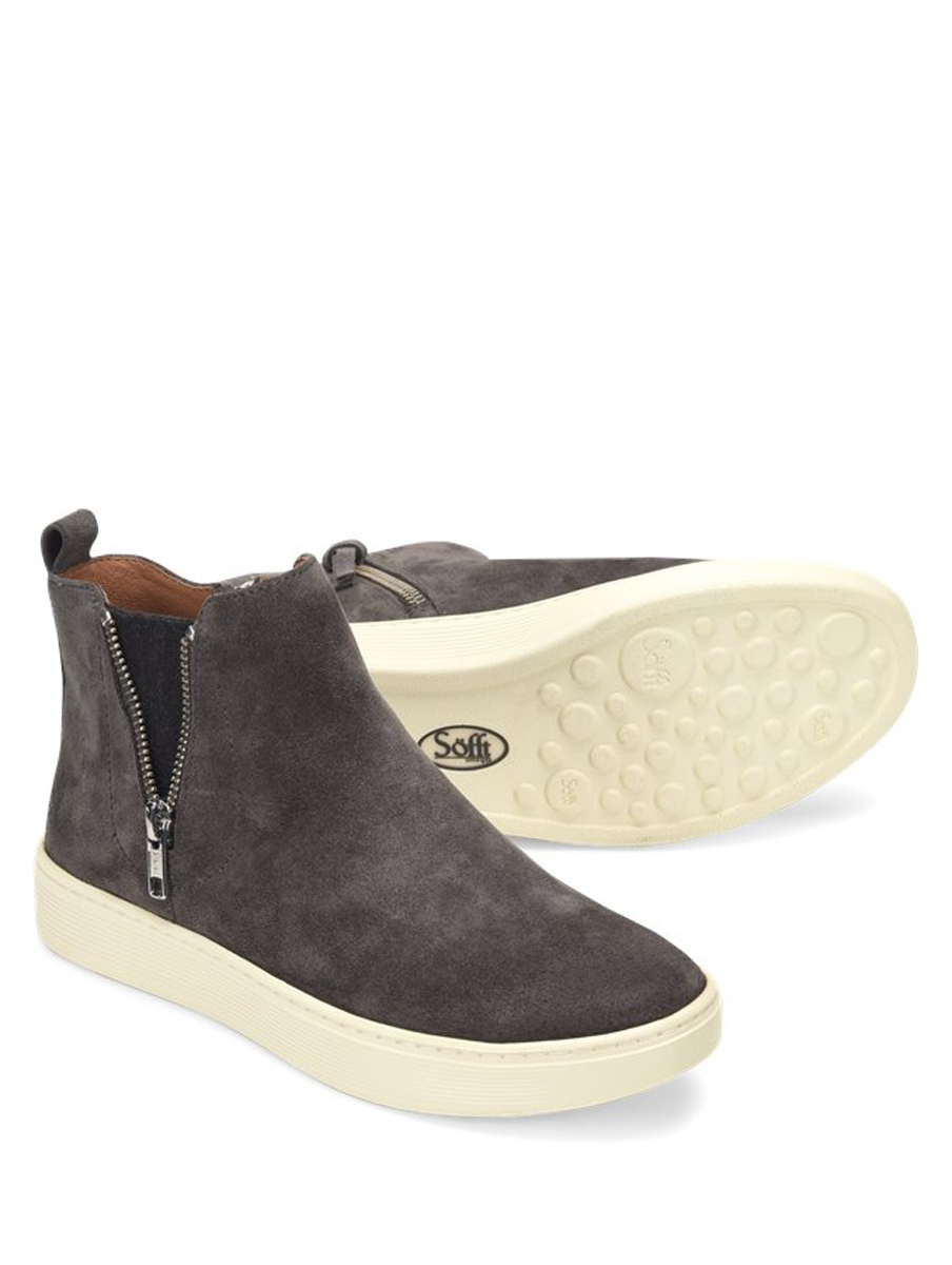 Britton Zip Sneaker in Smoke Suede by Sofft Shoes