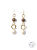 Long Pearl Earrings with Stone Accent