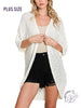 Curvy LIGHT WEIGHT SWEATER KIMONO