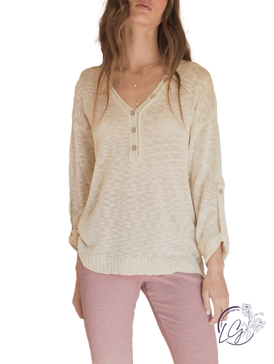 Tempted by You Henley Sweater