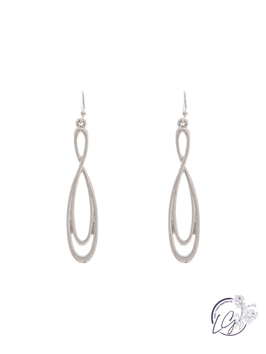 Silver Infinity Twist Earrings