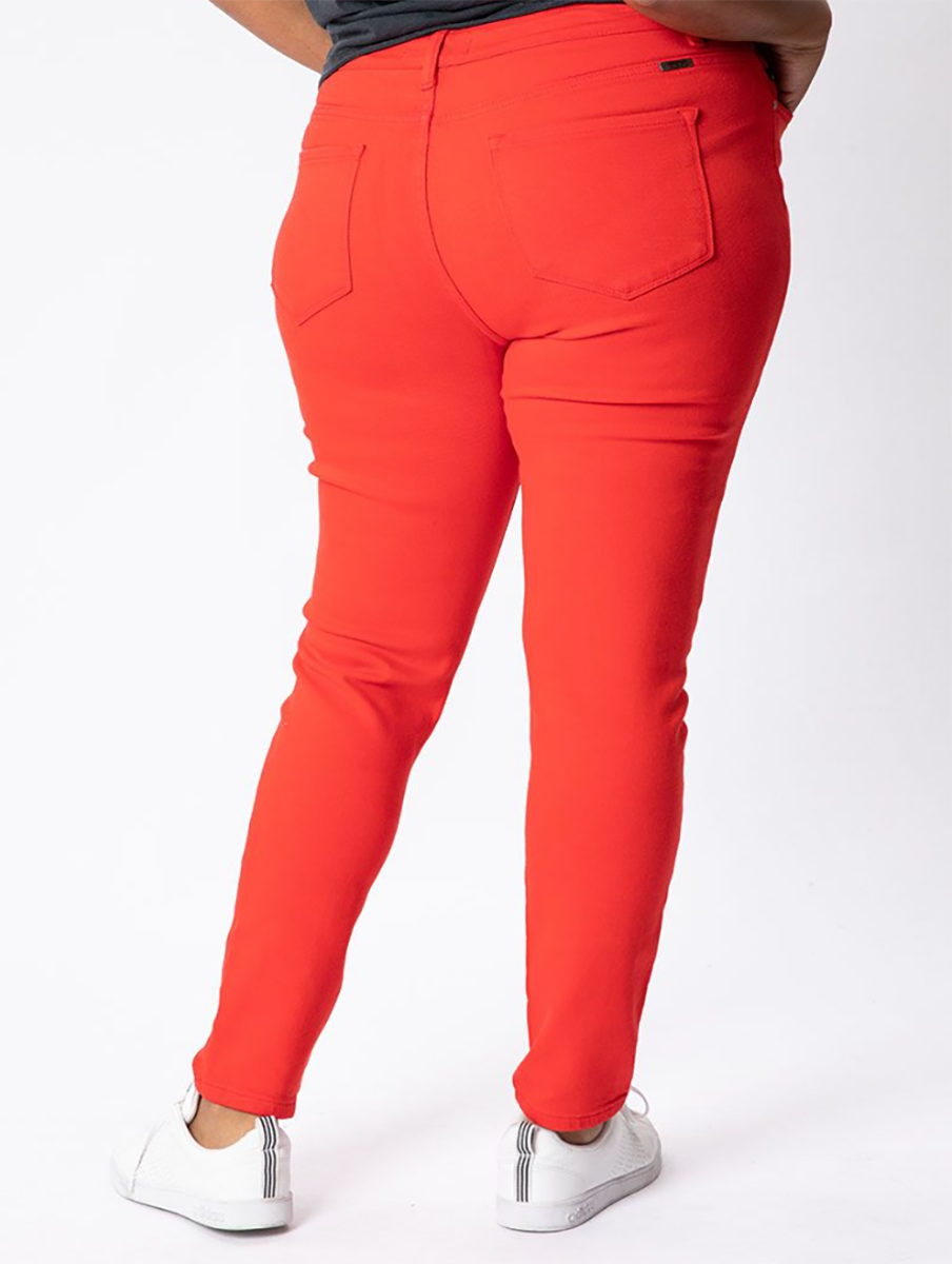 Curvy Emma High Rise Super Skinny Red Jean By KanCan