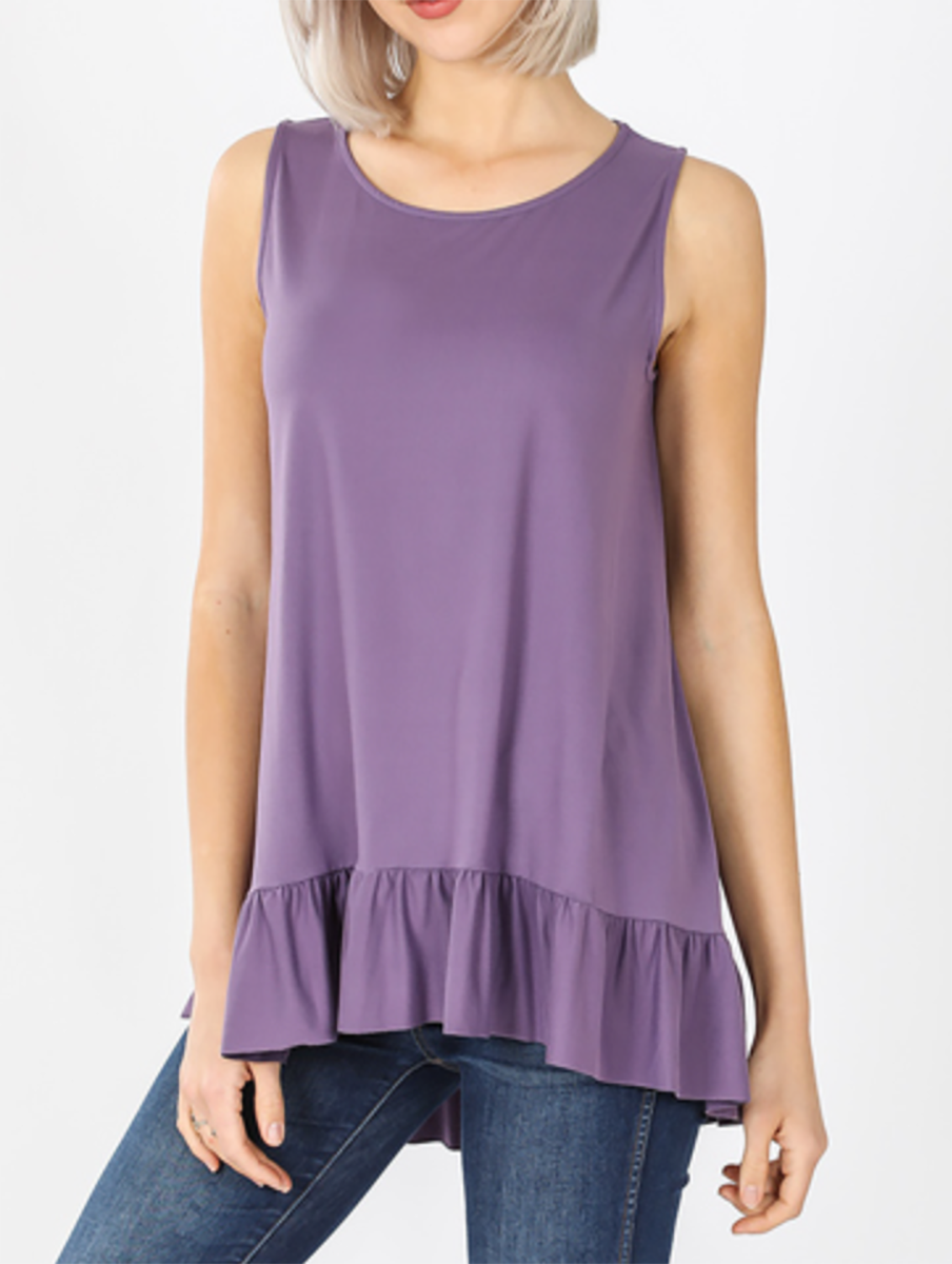 Curvy Feeling Flirty Ruffle Tank