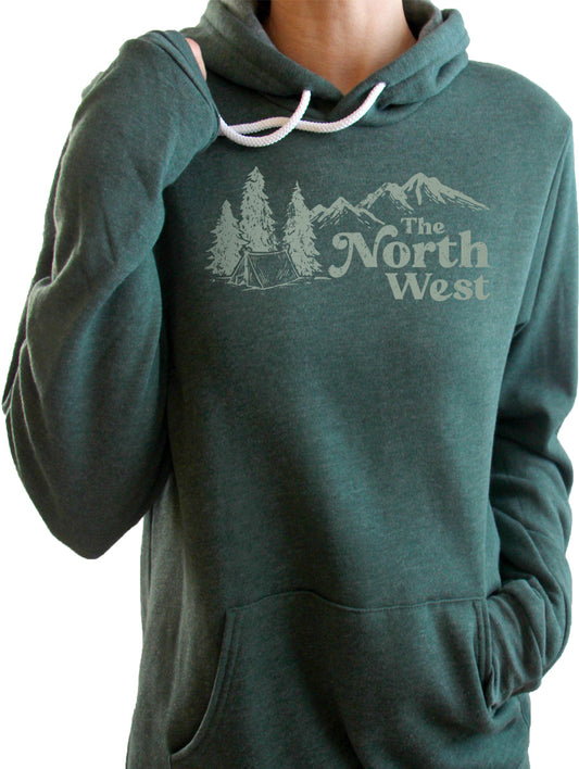 Northwest Mountains Sweatshirt in Evergreen