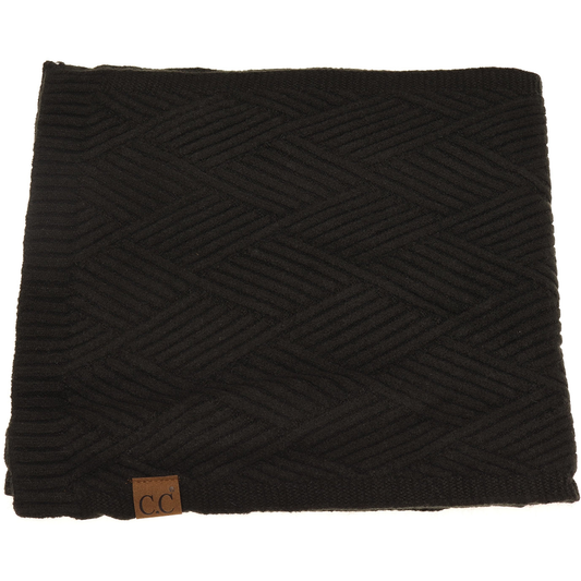 Heathered Scarf in Black